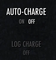 NQOL Auto-charge submenu showing enable and chat log options