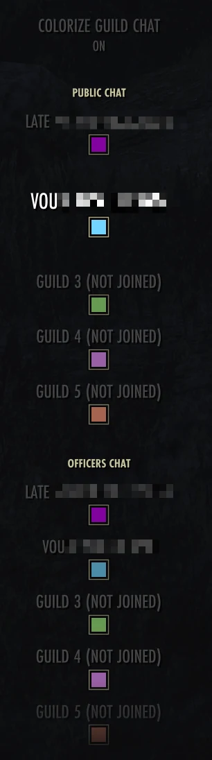 NQOL Chat Reminders settings