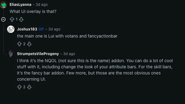 Reddit comment mentioning NQOL on the Spiny Guard + Kill Spree post